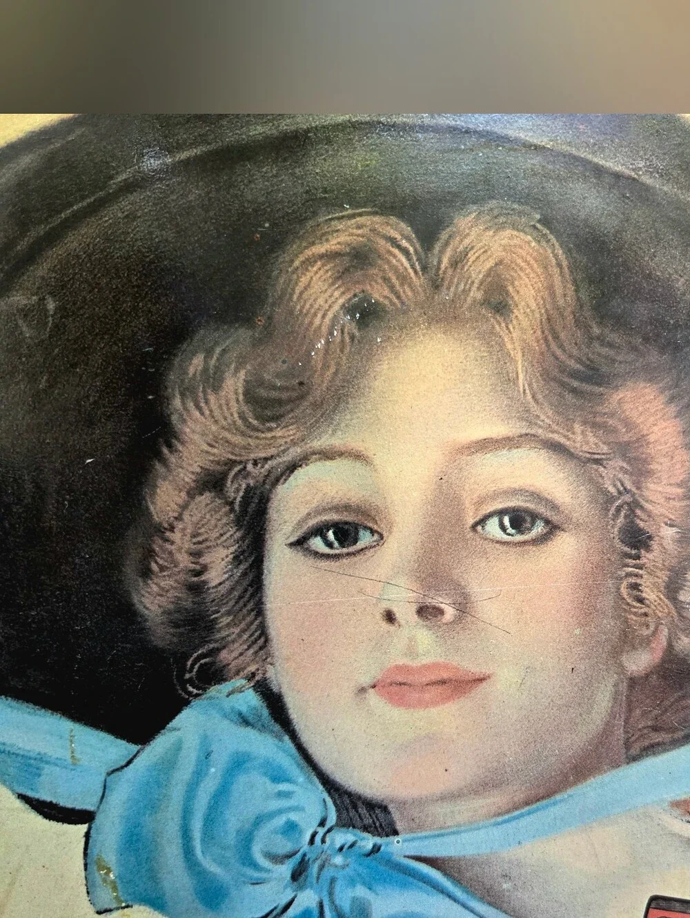 Vintage Cheinco Satin Turkish Cigarettes Advertising Tray | Gibson Girl | 1970s